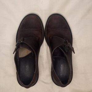 Preview Brasilian Leather 90s Single Buckle Strap Thrashed Brown Leather Oxford